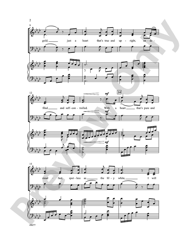 A Pure Heart - SAB Choral Octavo (Digital Download)