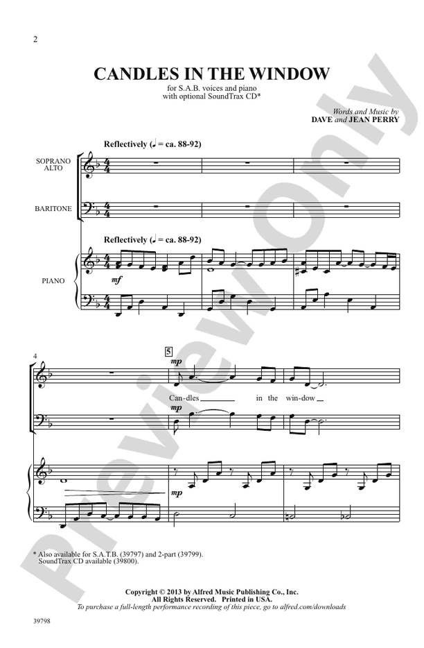 Candles in the Window – SAB Choral Octavo (Digital Download)
