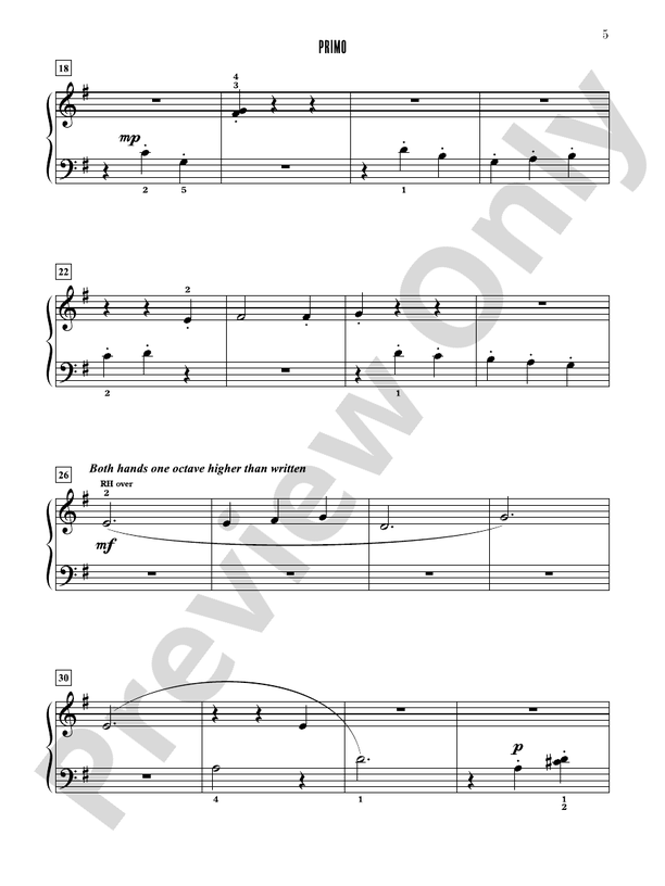 Contest Winners for Two, Book 1: 7 Original Piano Duets from the Alfred, Belwin, and Myklas Libraries - 1 Piano, 4 Hands (Digital Download)