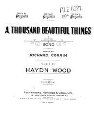 A Thousand Beautiful Things - C Major Vocal/Piano (Digital Download)