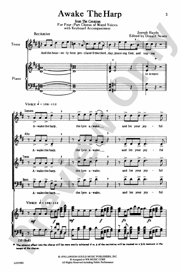 Awake the Harp - SATB Choral Octavo (Digital Download)