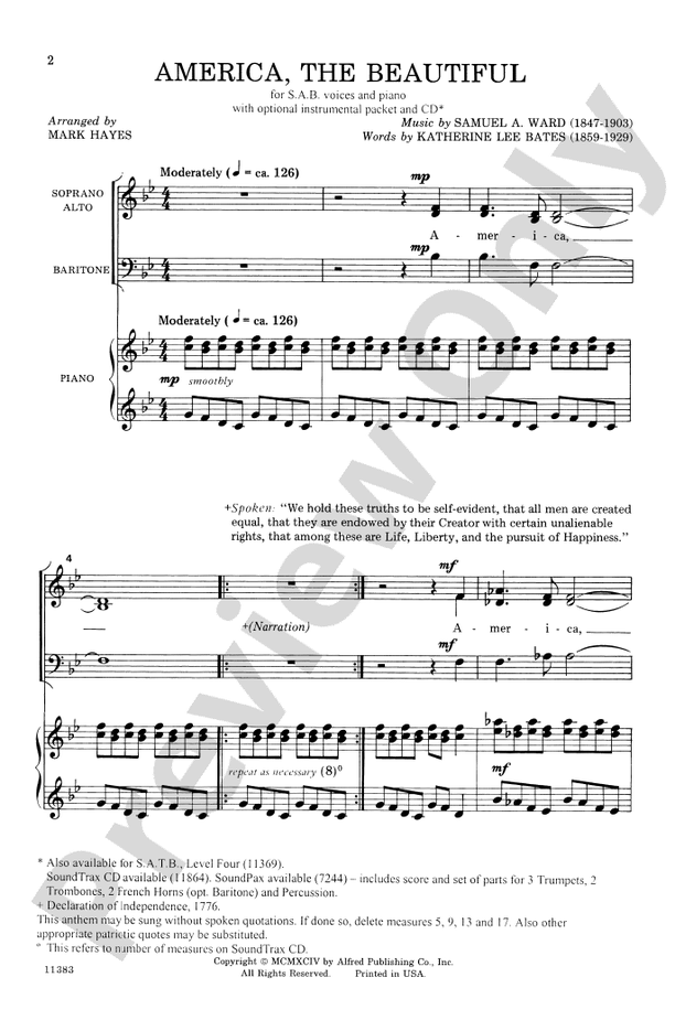 America, the Beautiful - SAB Choral Octavo (Digital Download)