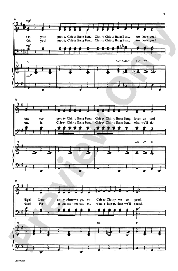 Chitty Chitty Bang Bang (from Chitty Chitty Bang Bang) – SATB Choral Octavo (Digital Download)