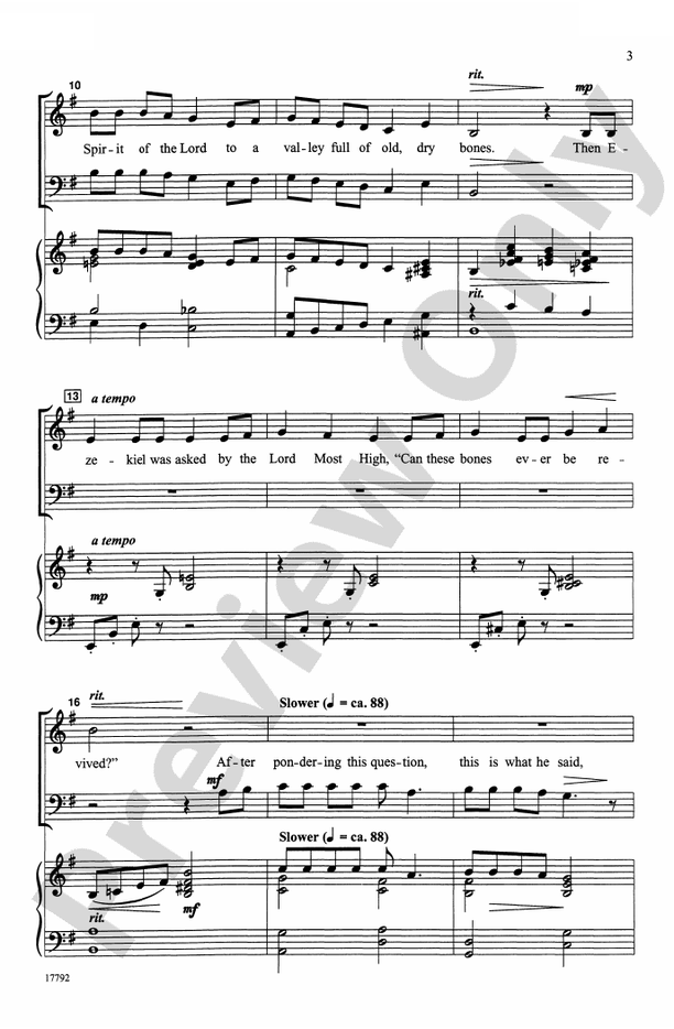 Dry Bones - Arr. Mark Hayes – SATB Choral Octavo (Digital Download)