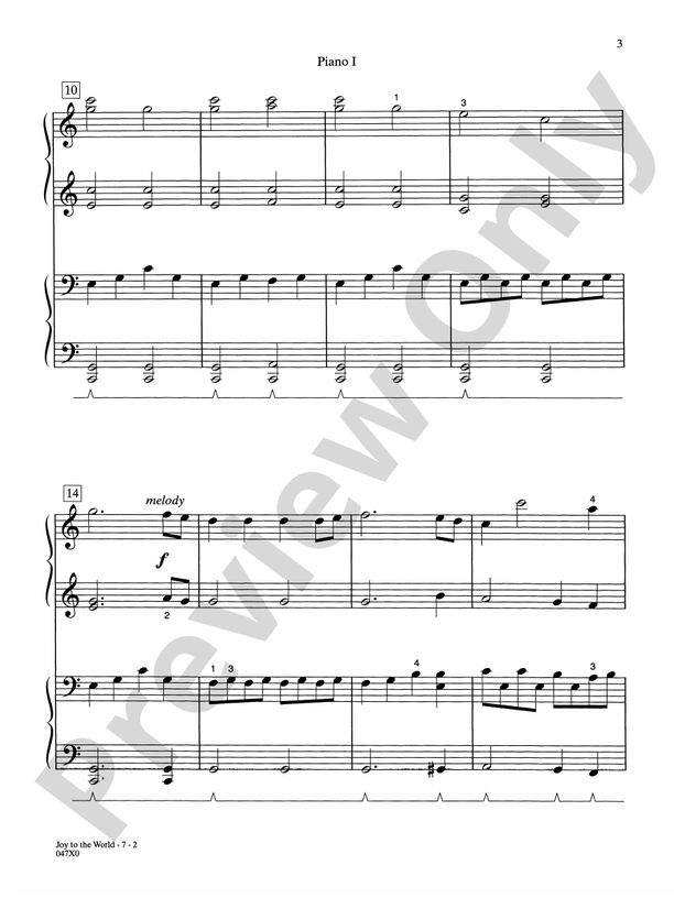 Joy to the World - 2 Pianos, 8 Hands (Digital Download)