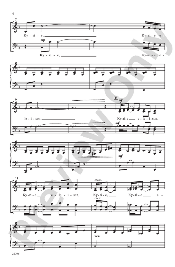 Kyrie Eleison - Brian Lewis – SATB Choral Octavo (Digital Download)