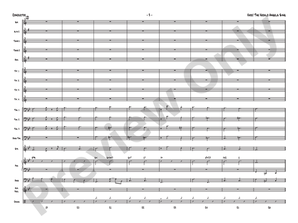 Hark! The Herald Angels Sing - Jazz Ensemble Conductor Score & Parts(Digital Download)