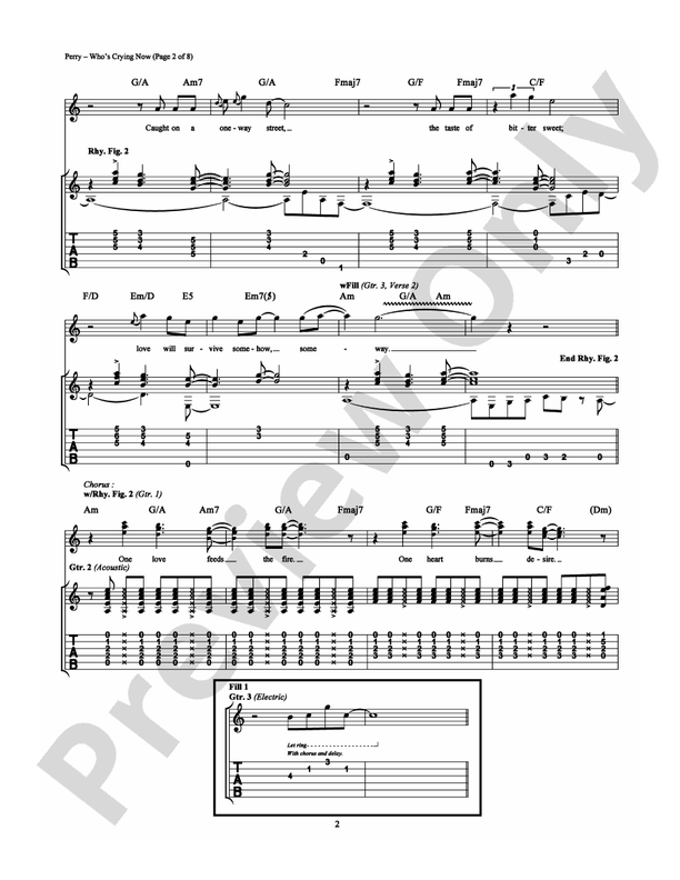 Who's Crying Now - Guitar TAB (Digital Download)