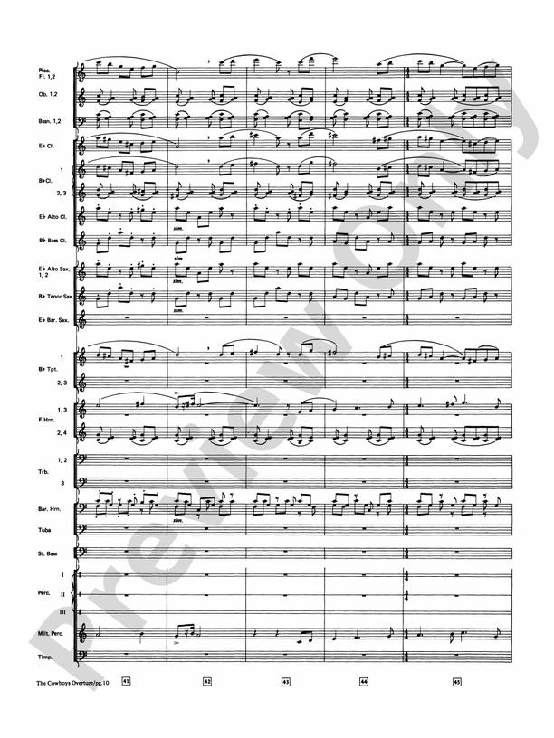 The Cowboys (Grade 4) - Concert Band Conductor Score & Parts (Digital Download)