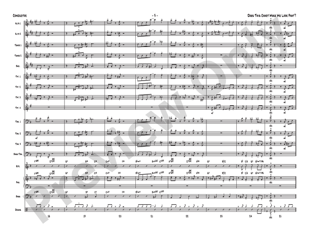 Does This Chart Make Me Look Phat? - Jazz Ensemble Conductor Score & Parts (Digital Download)