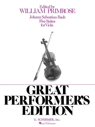 Bach - 5 Suites - Viola arranged by Primrose Schirmer 50334250