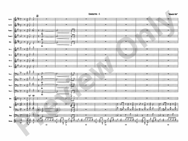 Mambo Hot - Jazz Ensemble Conductor Score & Parts (Digital Download)