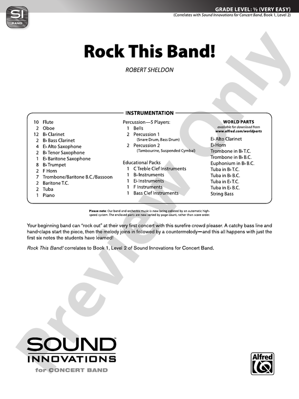 Rock This Band! - Concert Band Conductor Score & Parts (Digital Download)