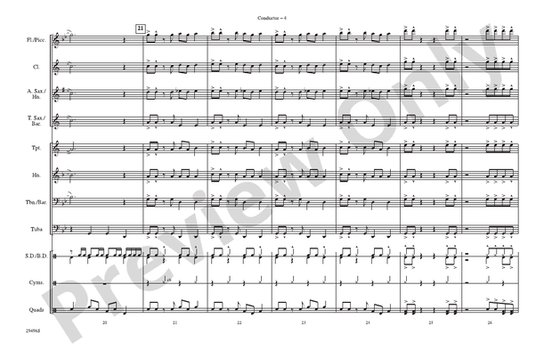 James Bond Theme (Arr. Jerry Burns) – Marching Band Conductor Score & Parts (Digital Download)