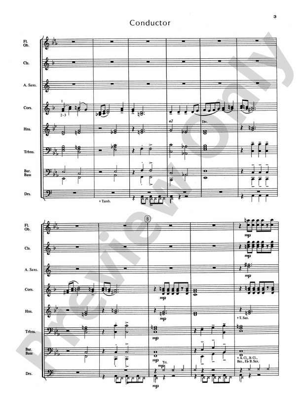 Blue Ridge Overture - Concert Band Conductor Score & Parts (Digital Download)