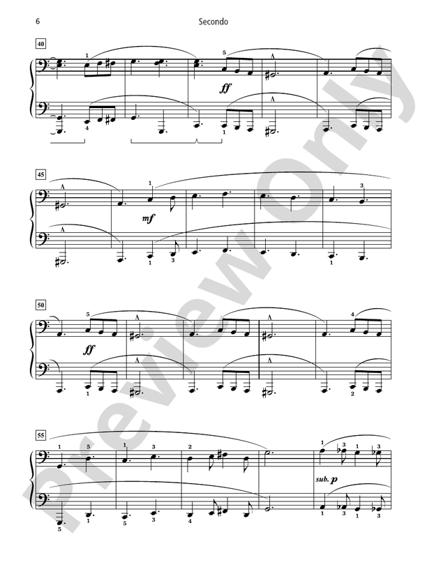 Grand Duets for Piano, Book 6: 5 Late Intermediate Pieces  - 1 Piano, 4 Hands (Digital Download)