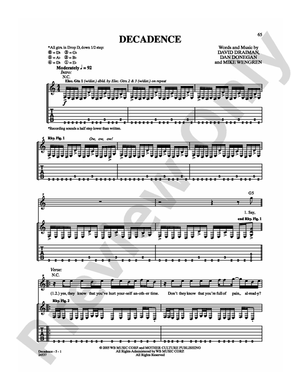 Decadence - Guitar TAB (Digital Download)