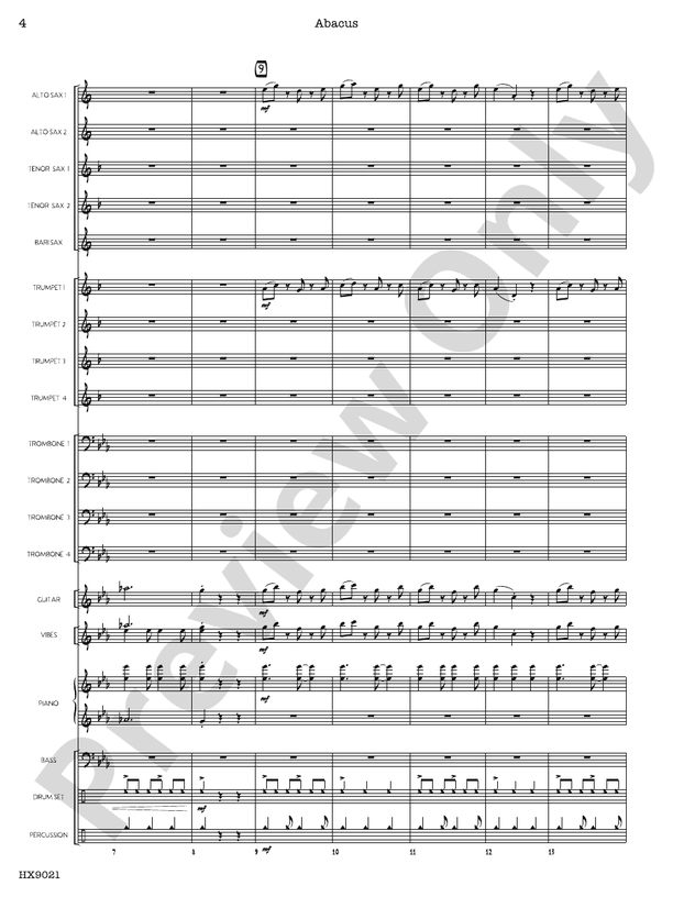Abacus – Jazz Ensemble Conductor Score & Parts (Digital Download)
