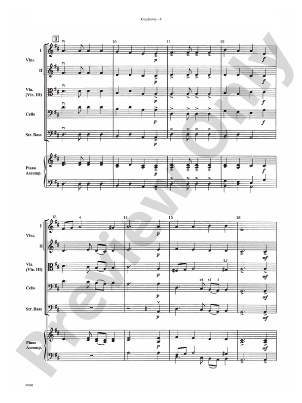Classics for Contest (Grade 2) – String Orchestra Conductor Score & Parts (Digital Download)