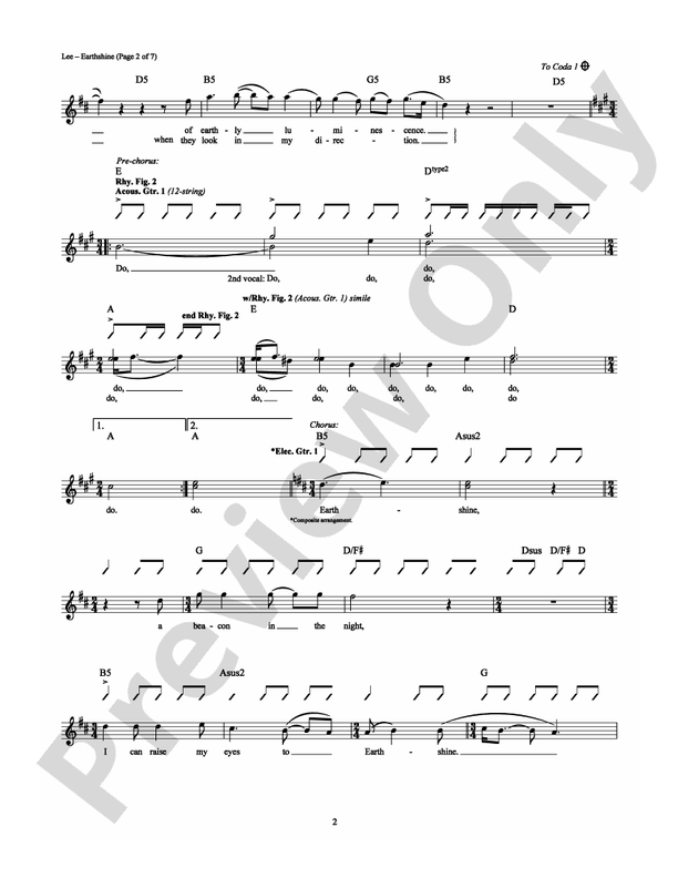 Earthshine - Guitar TAB (Digital Download)
