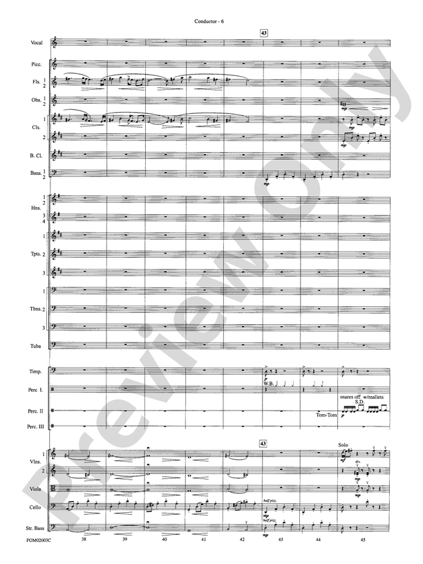 The Lord of the Rings: The Fellowship of the Ring, Symphonic Suite from – Full Orchestra Conductor Score & Parts (Digital Download)