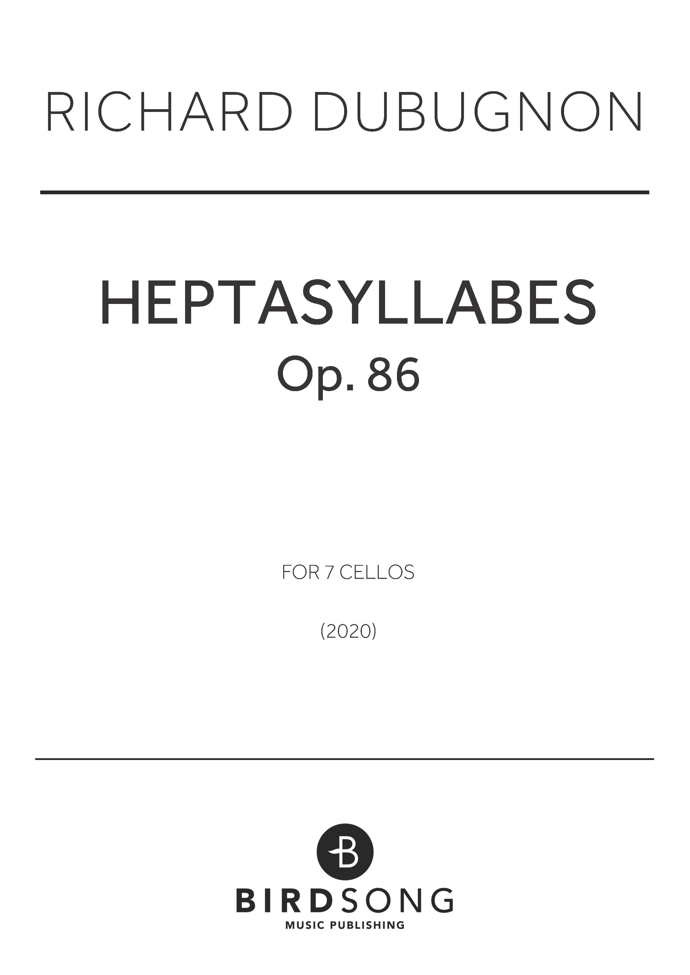 Heptasyllabes - Instrumental Ensemble (Digital Download)
