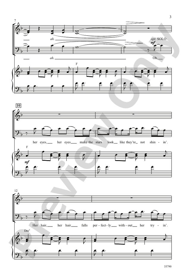 Just the Way You Are (Amazing) – SChoral 3 Part Mixed/SAB Choral Octavo (Digital Download)