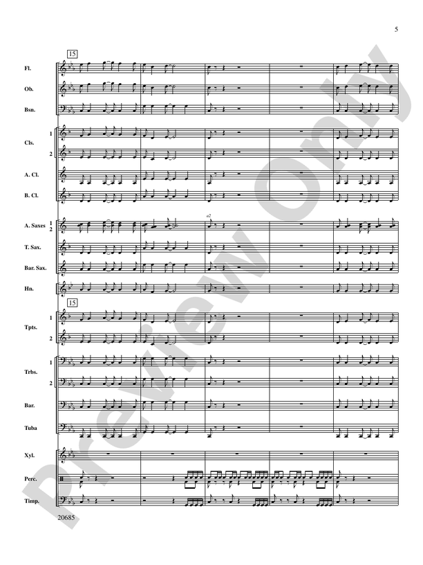 Granite Bay Overture - Concert Band Conductor Score & Parts (Digital Download)