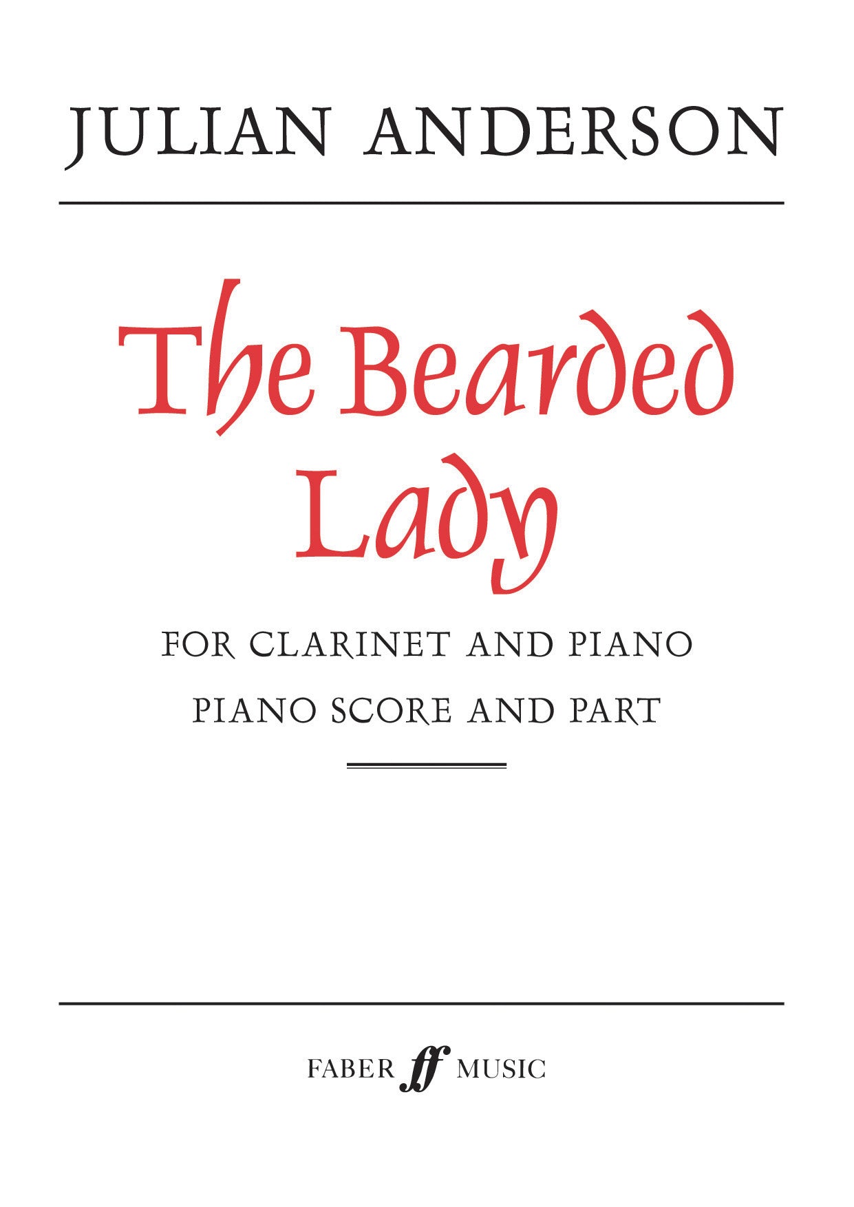 The Bearded Lady [Piano Score only for oboe/cor anglais version] - Clarinet/Piano Accompaniment (Digital Download)