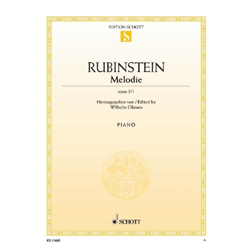 Rubinstein - Melody in FMaj Op3/1 - Piano Solo Schott ED01665