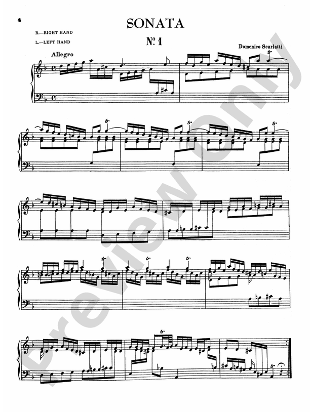 Scarlatti - Sixty Sonatas, Volume I - Piano Solo (Digital Download)