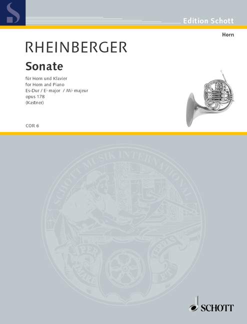 Rheinberger - Sonata in Ebmaj Op17 - French Horn Sheet Music Schott COR6