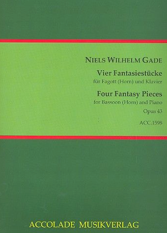 Gade - Four Fantasy Pieces Op43 - Bassoon or French Horn/Piano Accompaniment Accolade Musikverlag ACC1598