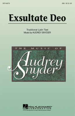 Exsultate Deo - Audrey Snyder - SSA Hal Leonard Choral Score Octavo