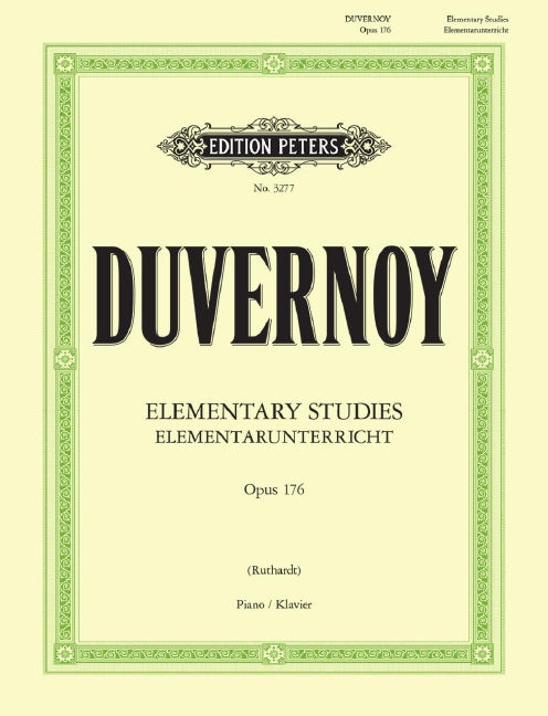 Duvernoy - Elementary Studies Op.176 - Piano Solo edited by Ruthardt P3277