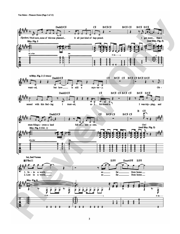Pleasure Dome - Guitar TAB (Digital Download)