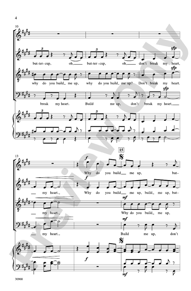 Build Me Up Buttercup – SATB a cappella Choral Octavo (Digital Download)