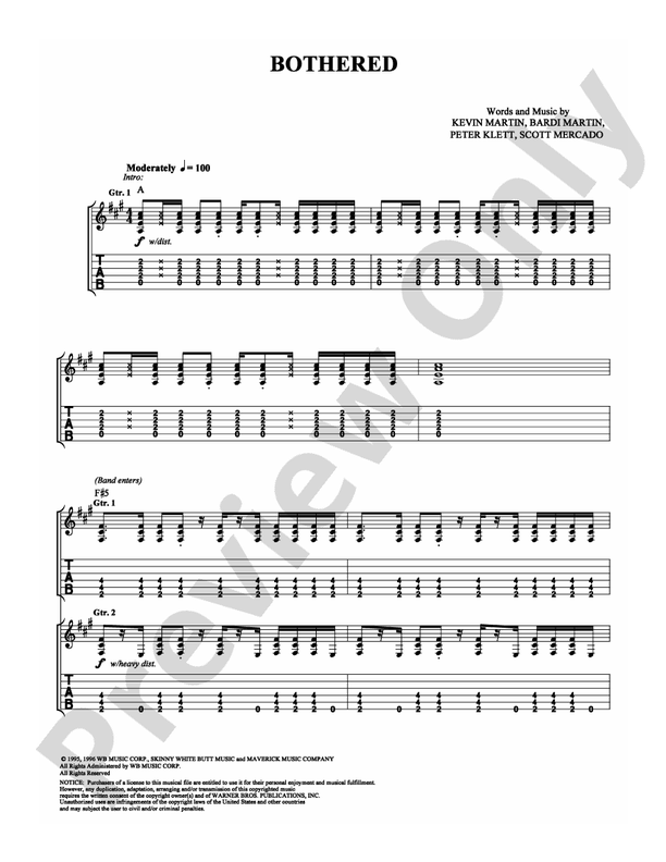 Bothered - Guitar TAB (Digital Download)