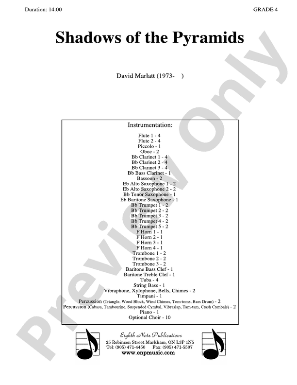 Shadows of the Pyramids - Concert Band Conductor Score & Parts (Digital Download)