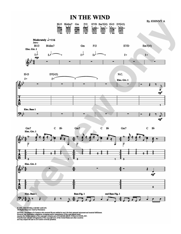 In the Wind - Guitar TAB (Digital Download)