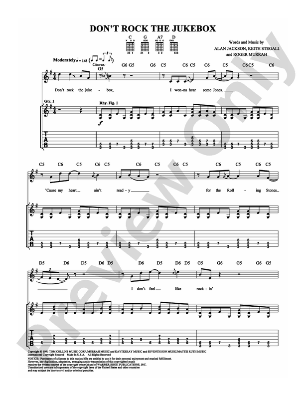 Don't Rock the Jukebox - Guitar TAB (Digital Download)
