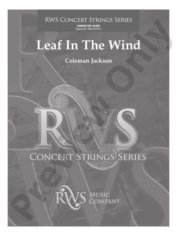 Leaf in the Wind - String Orchestra Conductor Score & Parts (Digital Download)