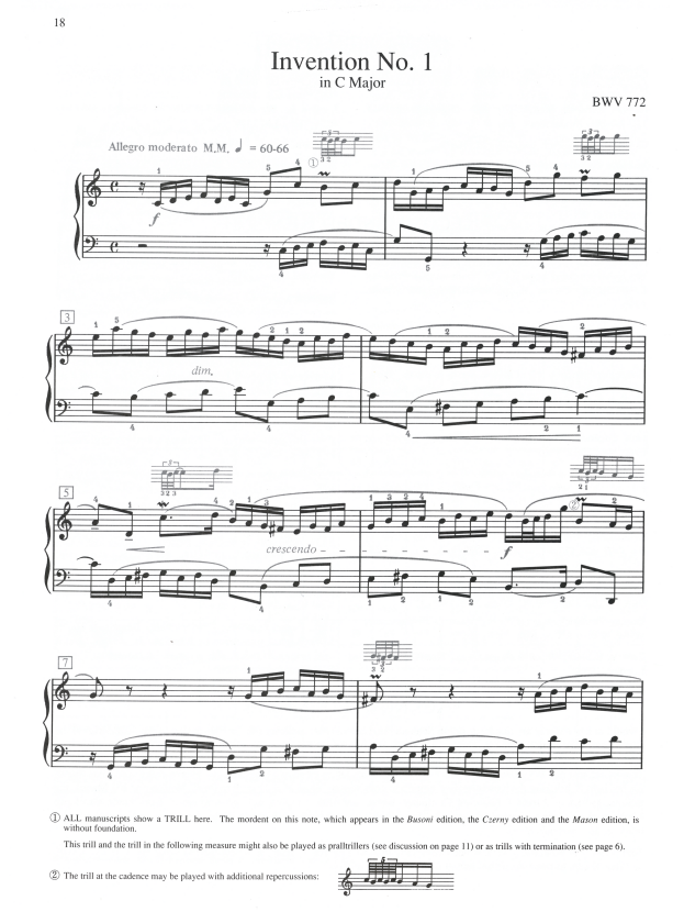Bach Two- & Three-Part Inventions Bk/CD