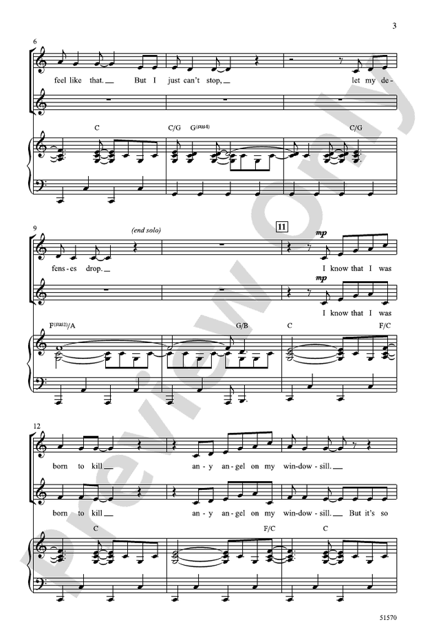 feelslikeimfallinginlove - 2 Part Treble Choral Octavo (Digital Download)