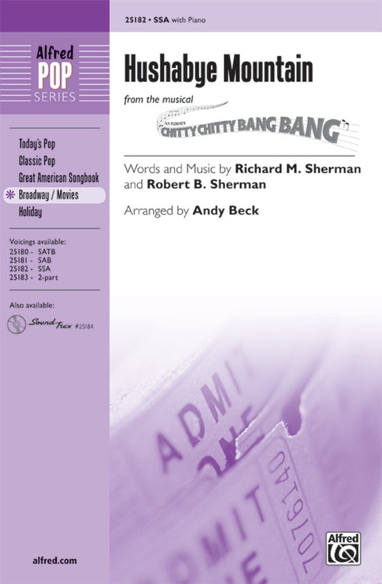Hushabye Mountain (from the musical Chitty Chitty Bang Bang) – SSA Choral Octavo (Digital Download)