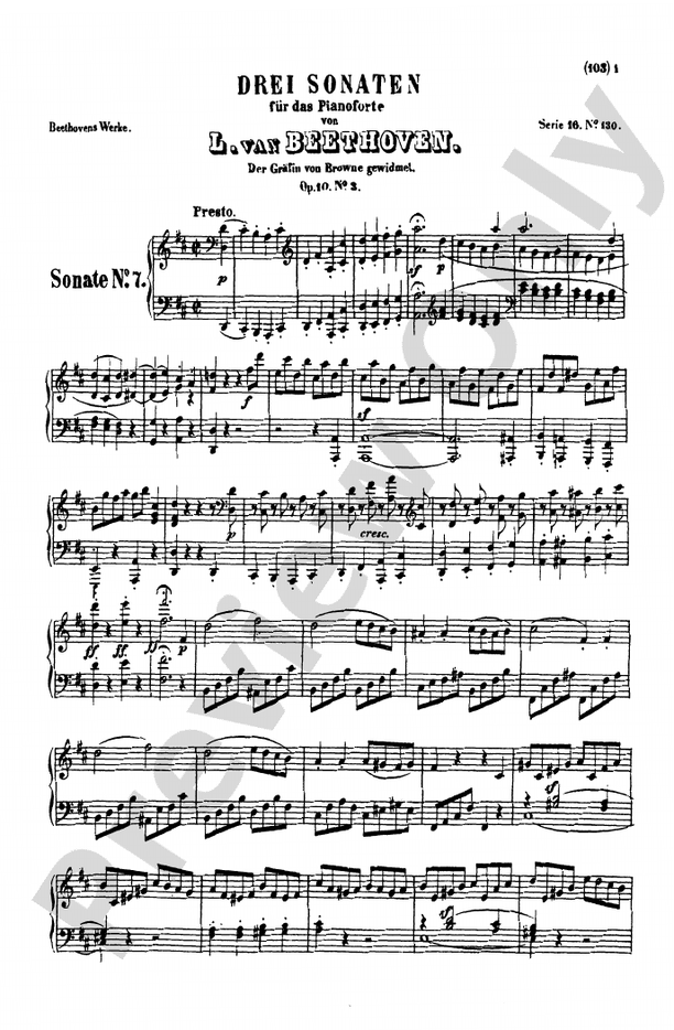 Beethoven Sonatas, Volume II - 32 Piano Sonatas in Five Volumes (Sonatas 7-12) - Piano Solo (Digital Download)