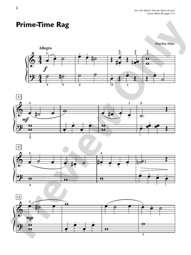 Premier Piano Course, Jazz, Rags & Blues 2B (Digital Download)