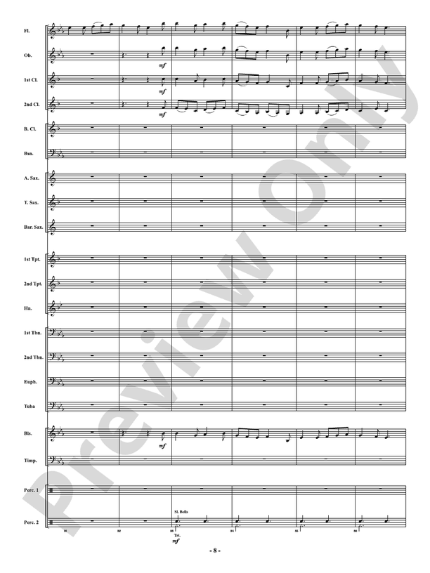 Festival of Carols in 6/8 Time - Concert Band Conductor Score & Parts (Digital Download)