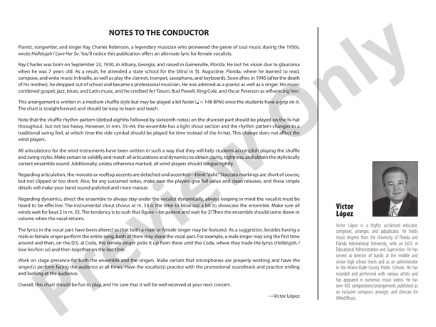 Hallelujah I Love Her So – Jazz Ensemble Conductor Score & Parts (Digital Download)