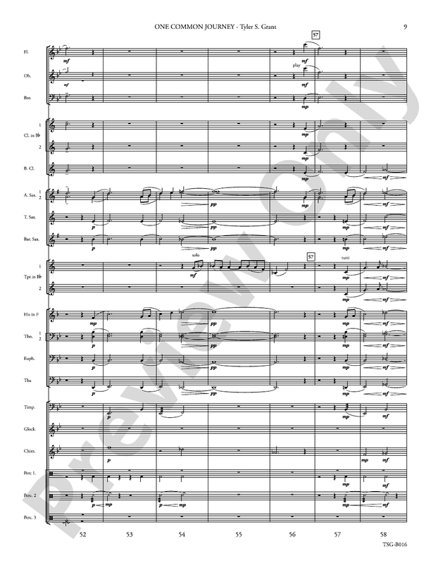 One Common Journey - Concert Band Conductor Score & Parts (Digital Download)